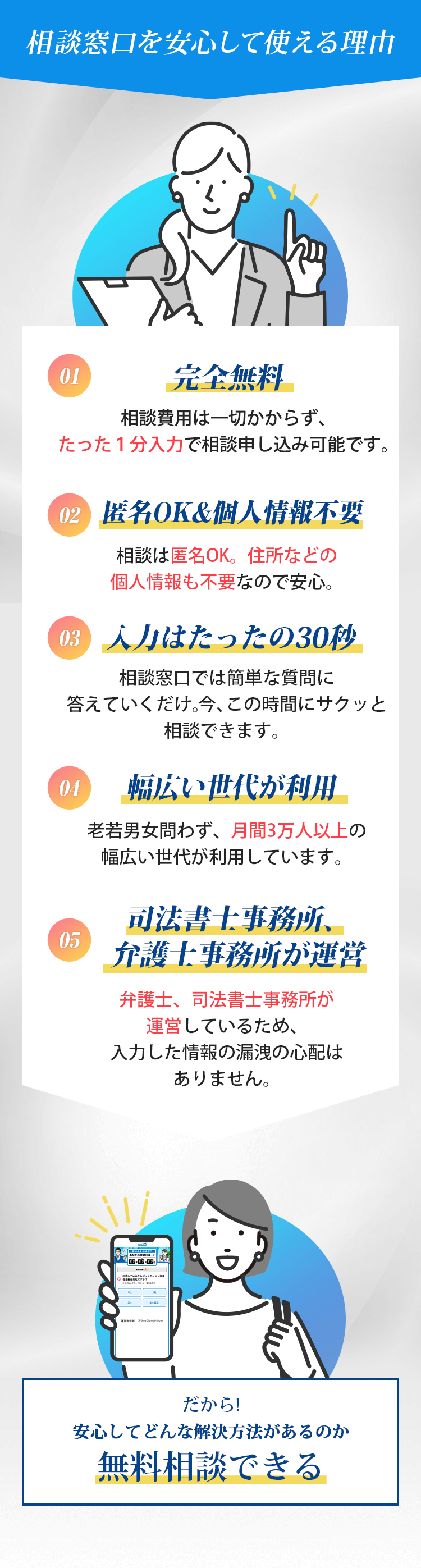 安心して使える理由
